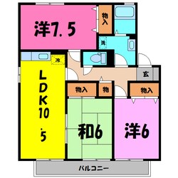 アーバンスクウェアノース（深谷市東方）の物件間取画像